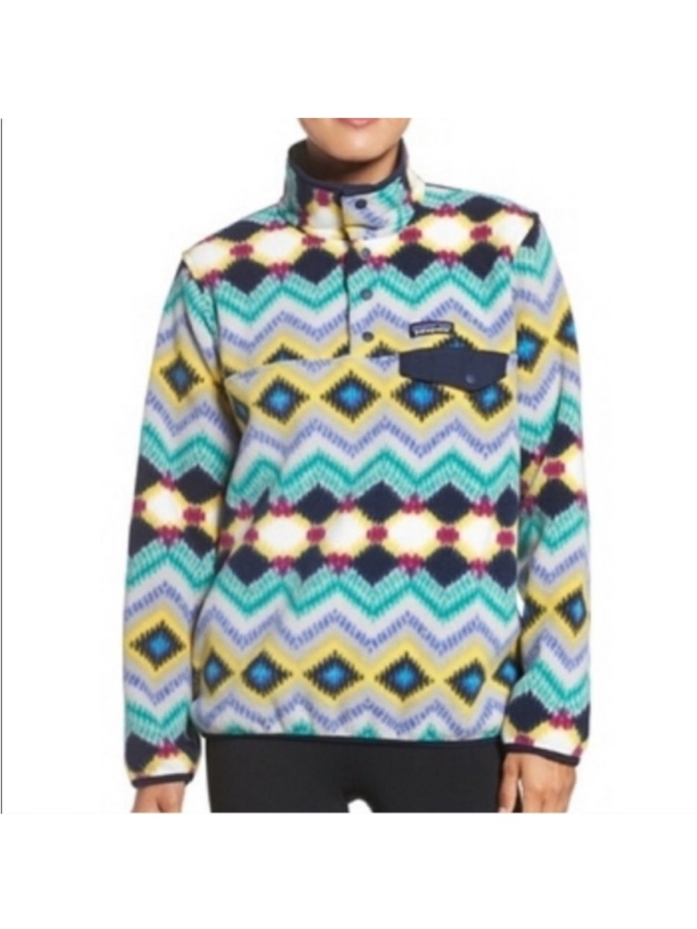 Patagonia Synchilla Aztec Snap-T Button Pullover Sweater Fleece